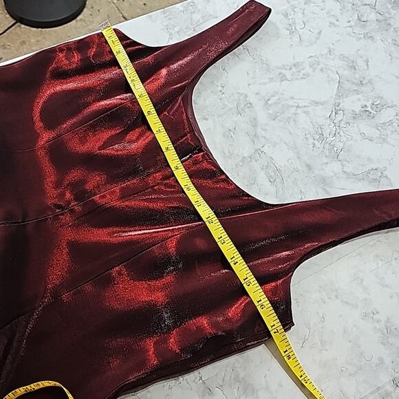 Alex Evening 2 Piece Women Sz 10 Burgundy Mother of Bride Formal Maxi Dress - Picture 13 of 15